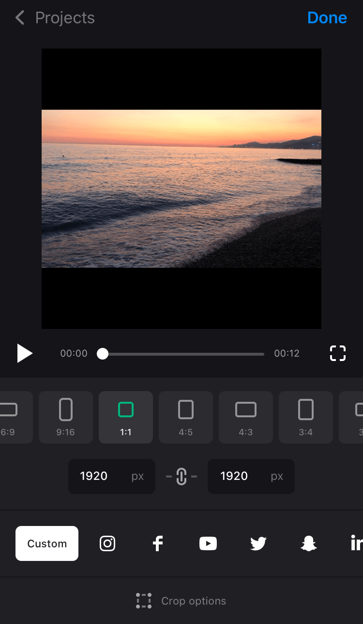 Video Resizing App for iPhone — Clideo