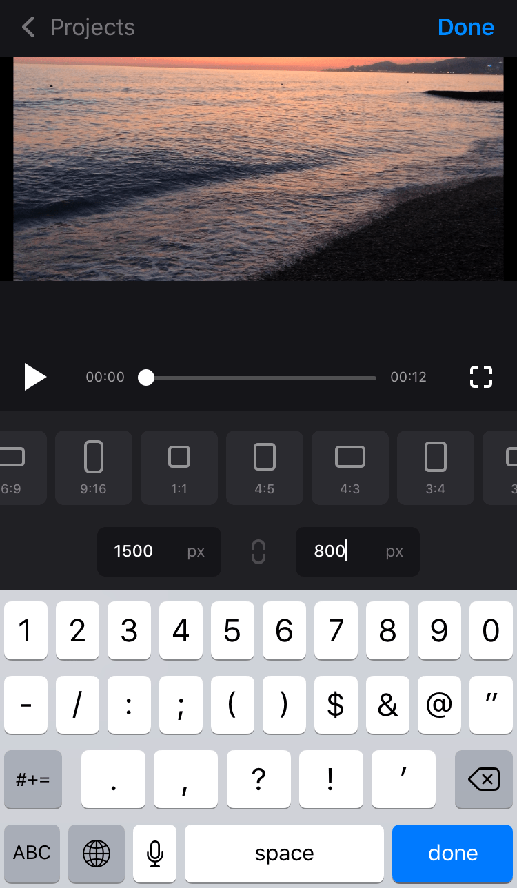 Video Resizing App for iPhone — Clideo