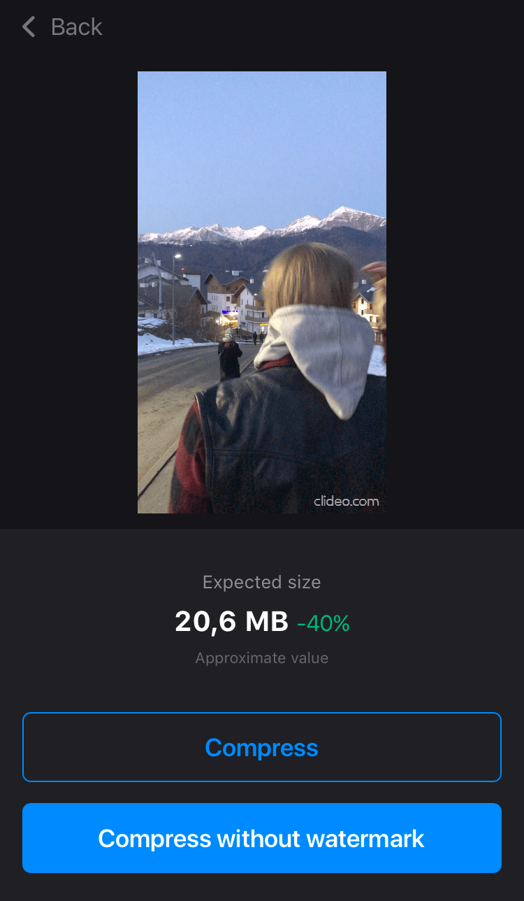 Video Compression App for iPhone — Clideo