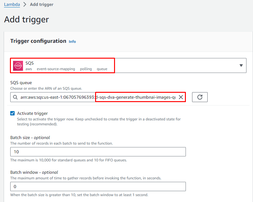 Use an S3 bucket event to trigger SQS Queue to insert image info into