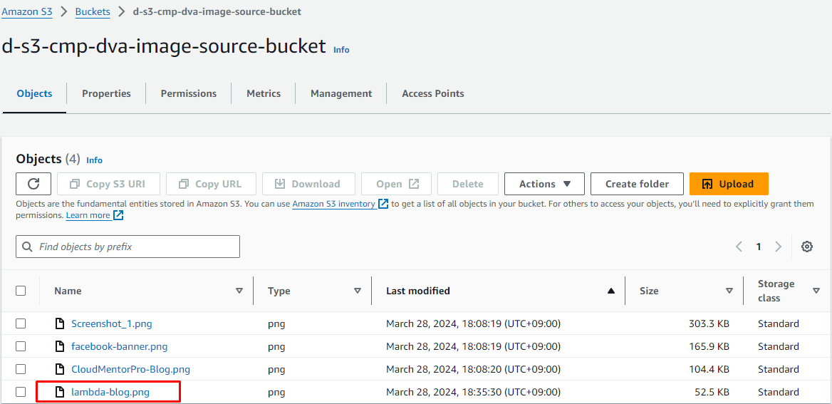 Use an S3 bucket event to trigger SQS Queue to insert image info into