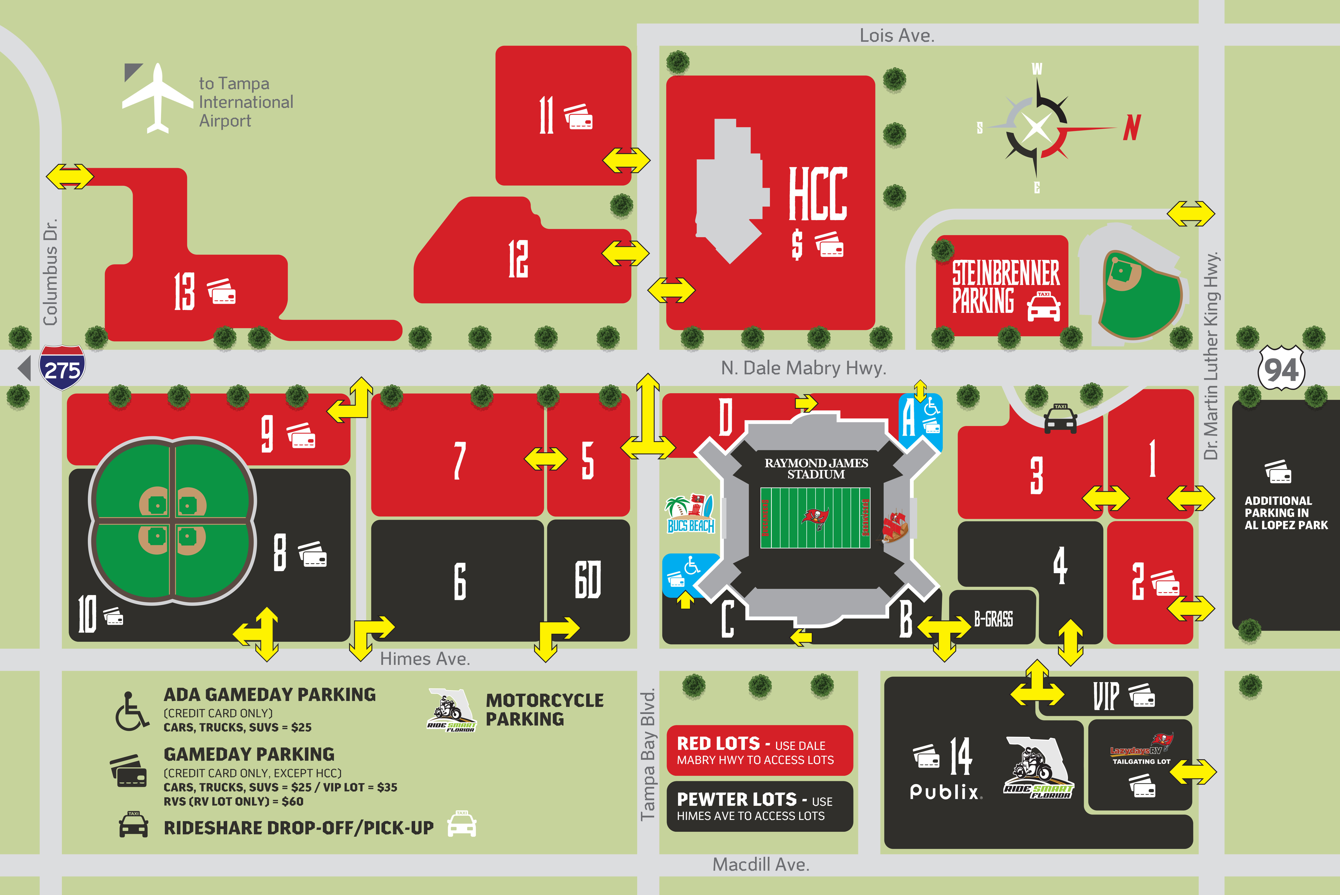 Raymond James Stadium Parking Map Official Site of the Tampa Bay Buccaneers