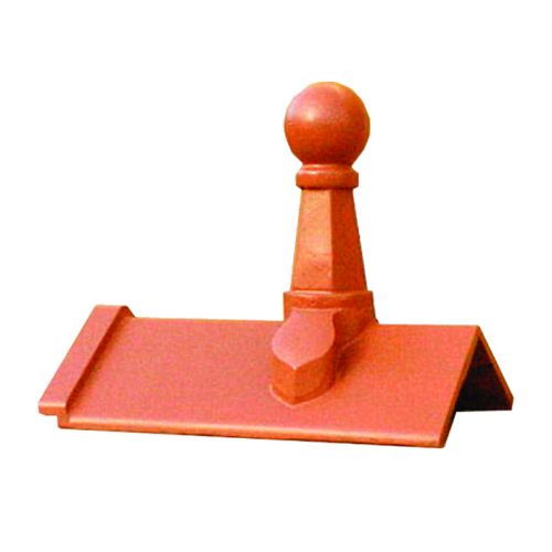 GRC Capped Angle Ball Top Finial (450mm) 115 Degree Terracotta