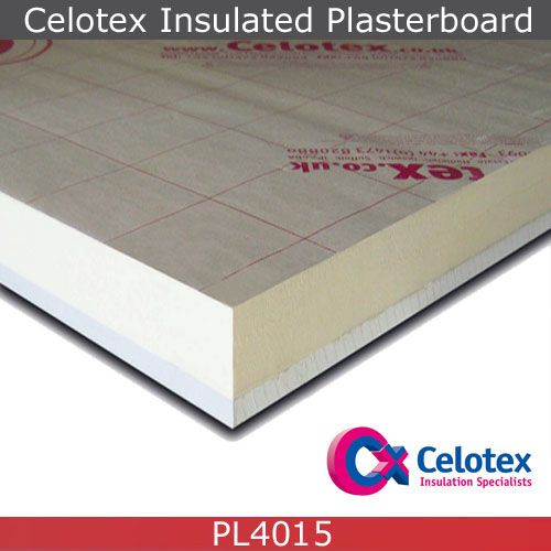 Celotex PL4015 24.5mm Insulated Plasterboard 1.2m x 2.4m Pack of 35