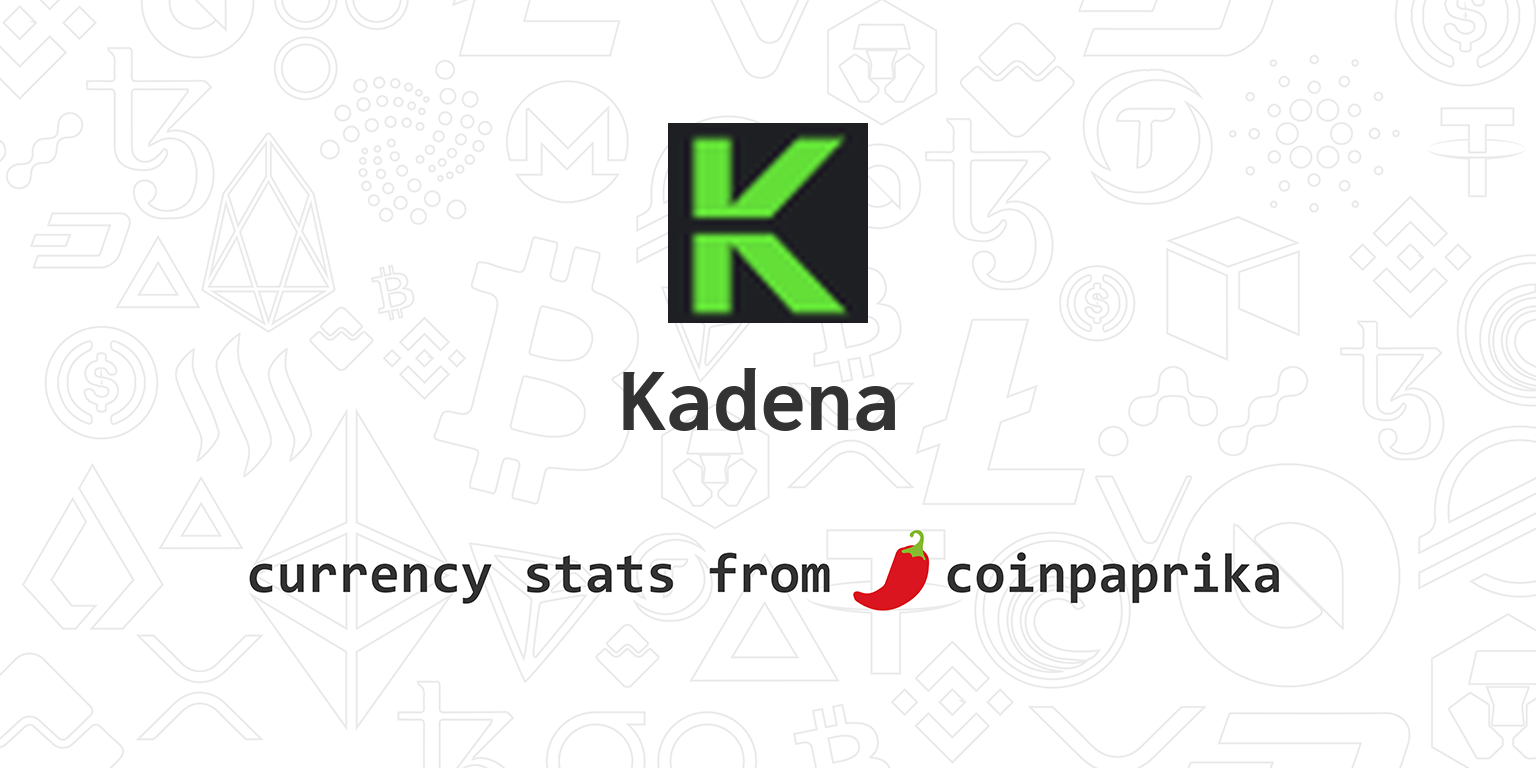 Kadena (KDA) Price, Charts, Market Cap, Markets, Exchanges, KDA to USD