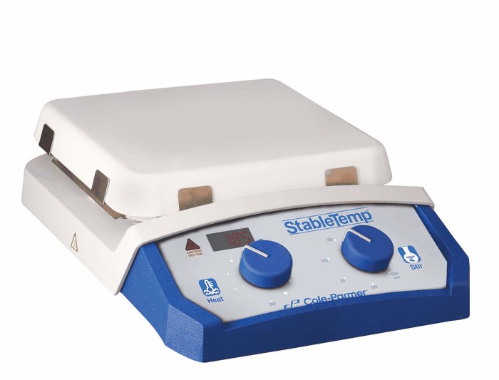 StableTemp Ceramic Stirring Hot Plate 7 x 7 120 VAC from ColeParmer