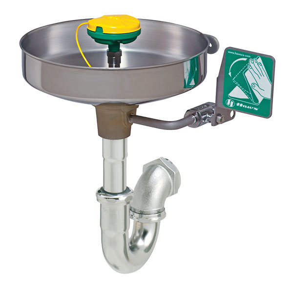 Haws Axion MSR Eyewash Bowl Wall mount Stainless steel bowl with trap