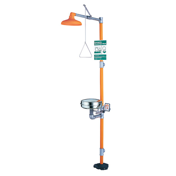 Guardian Equipment Combination safety showers hand operated stainless