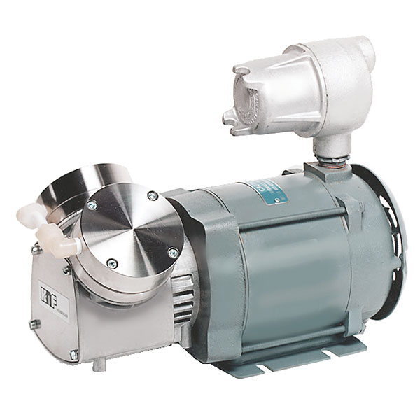 KNF Explosion Proof Motor Vacuum Pump 316SS PTFE 1 1 cfm 26 8 Hg 29psi