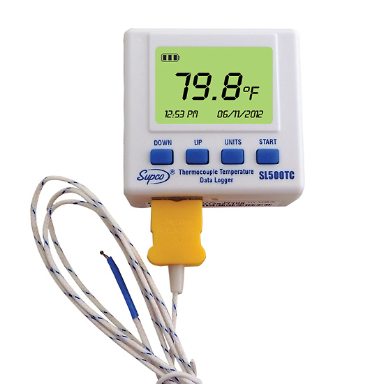 Supco SL500TC Thermocouple Temperature Data Logger with Real Time LCD