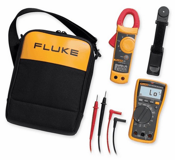 Fluke 117 Electrician s Combo Kit with 322 Clamp Meter and 115 durable