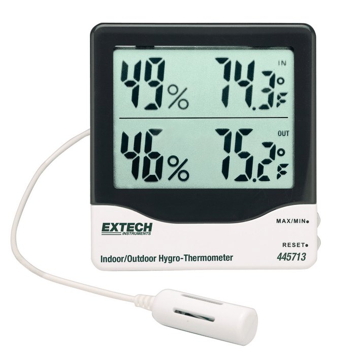 Extech 445713 Big Digit Thermohygrometer with Remote Temperature Probe