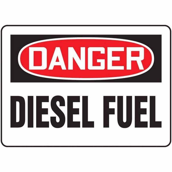 Safety Sign Danger Diesel Fuel 10 X 14 Plastic from ColeParmer