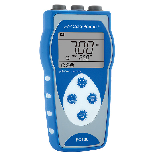 Cole Parmer PC100 Handheld pH Conductivity Meter with Electrodes from