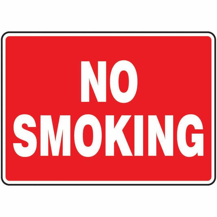 Safety Sign No Smoking white red 7 X 10 Plastic from ColeParmer