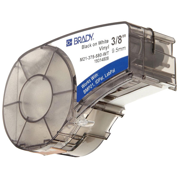 Brady BMP 21 Label Cartridge 3 8 W Permanent Vinyl White from ColeParmer