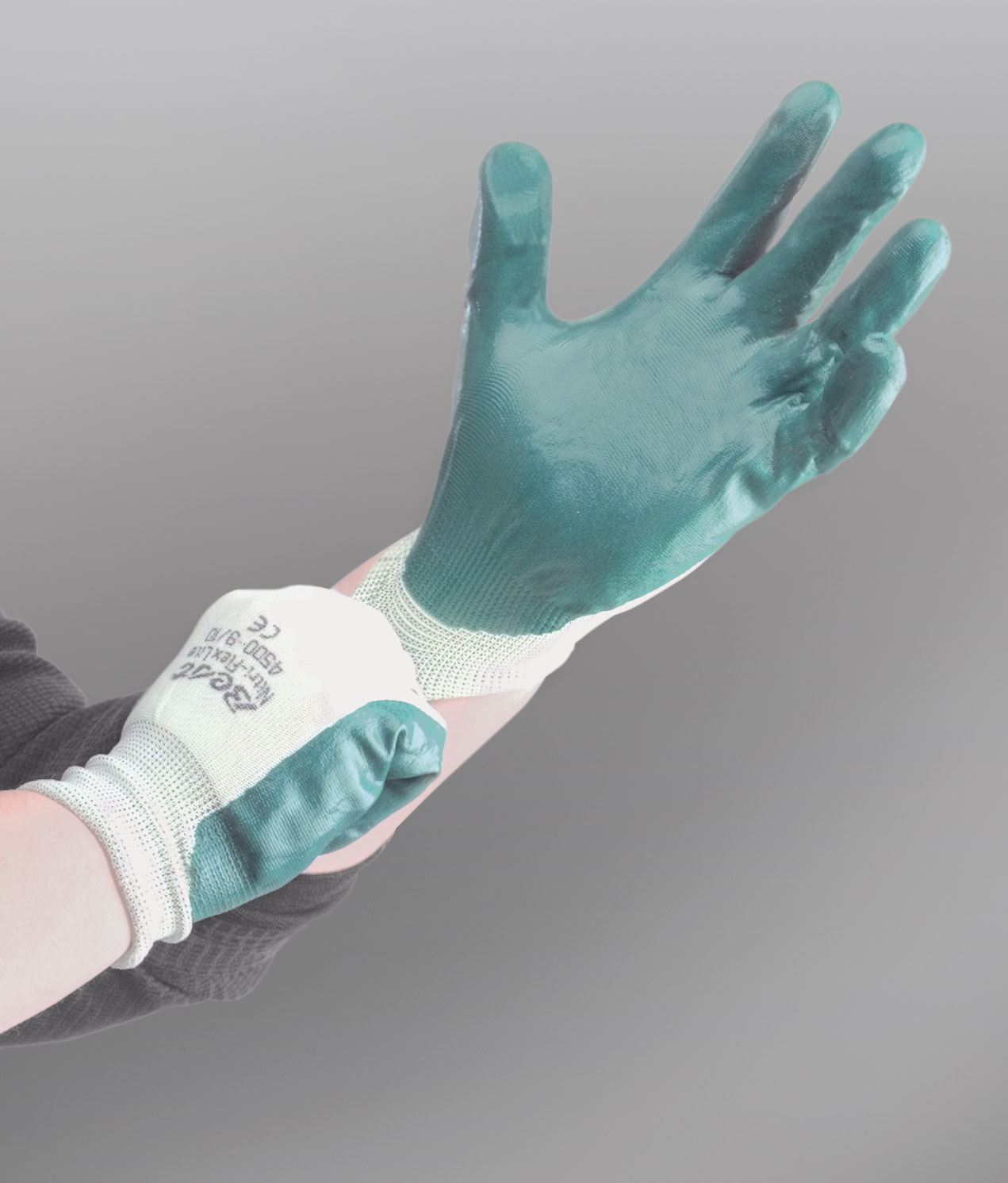 Nitrile dipped gloves cotton liner L 12pr from ColeParmer