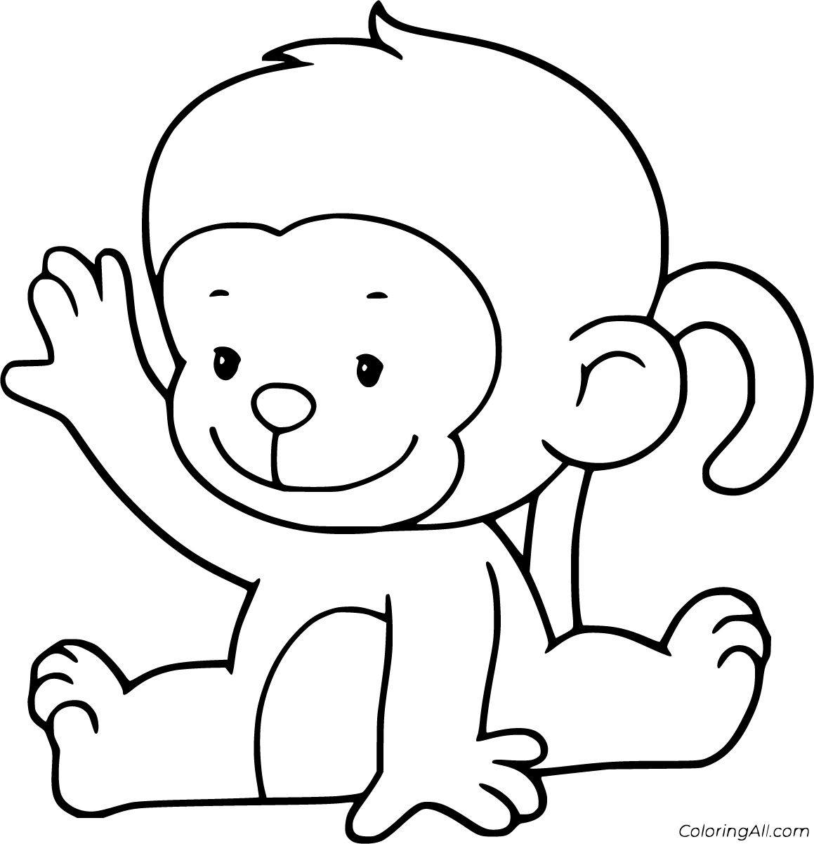 Monkey Coloring Pages (116 Free Printables) ColoringAll