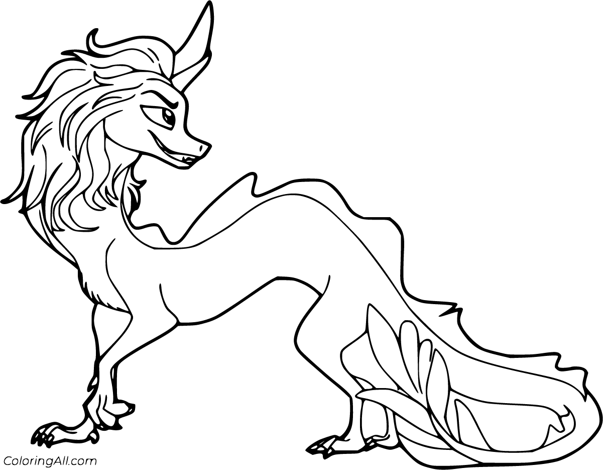 Raya and The Last Dragon Coloring Pages ColoringAll
