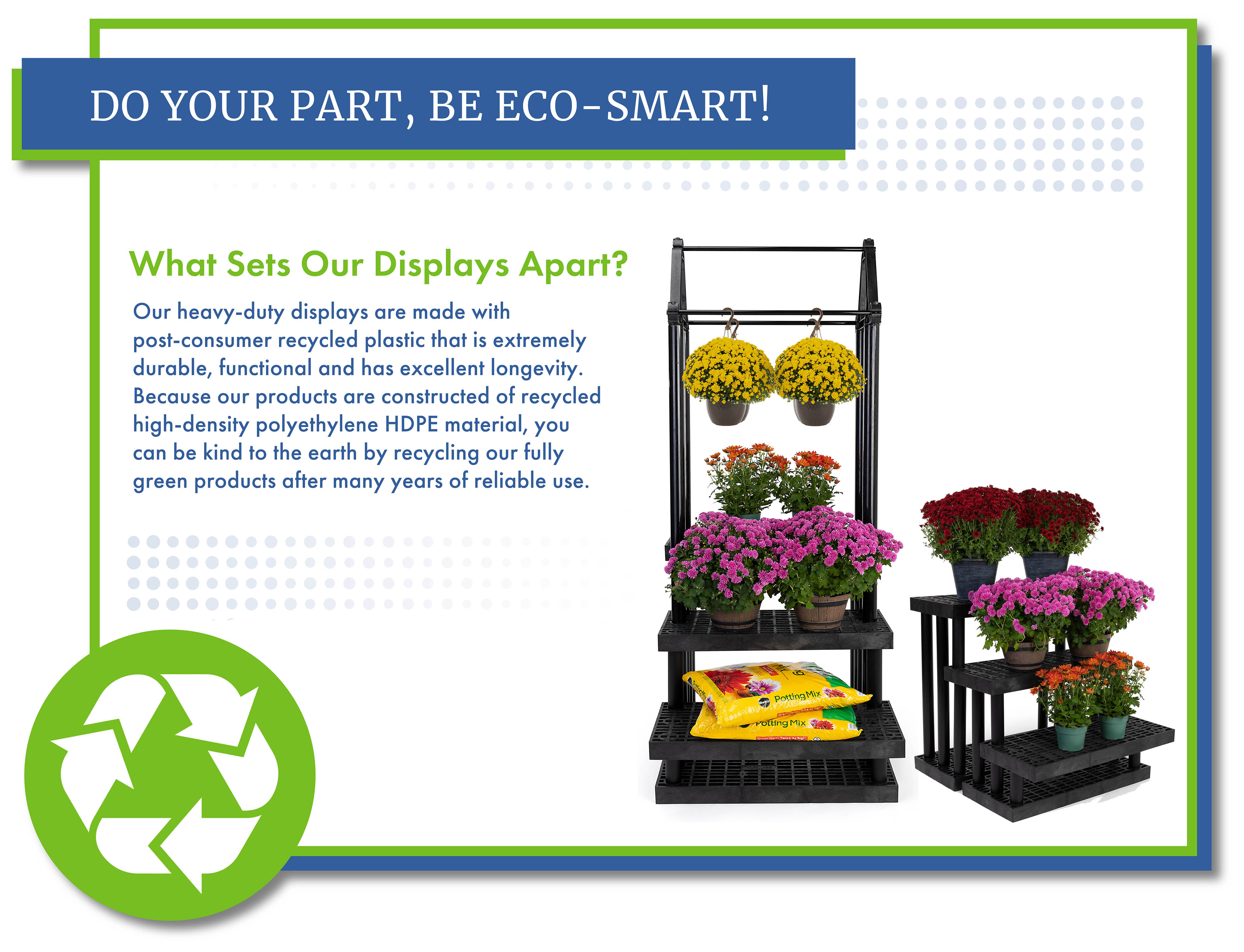 Outdoor Display Table Single Level Grid Platform