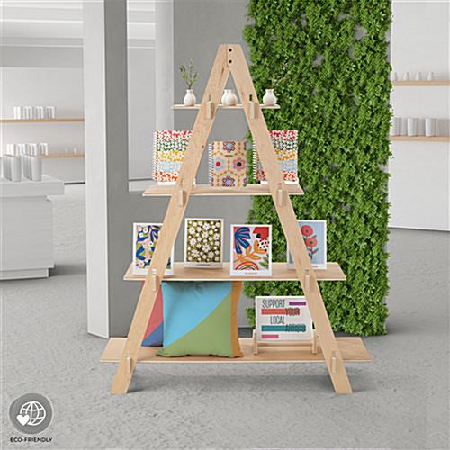 A Frame Shelf 4Tiered Shelving with FlatPack Design