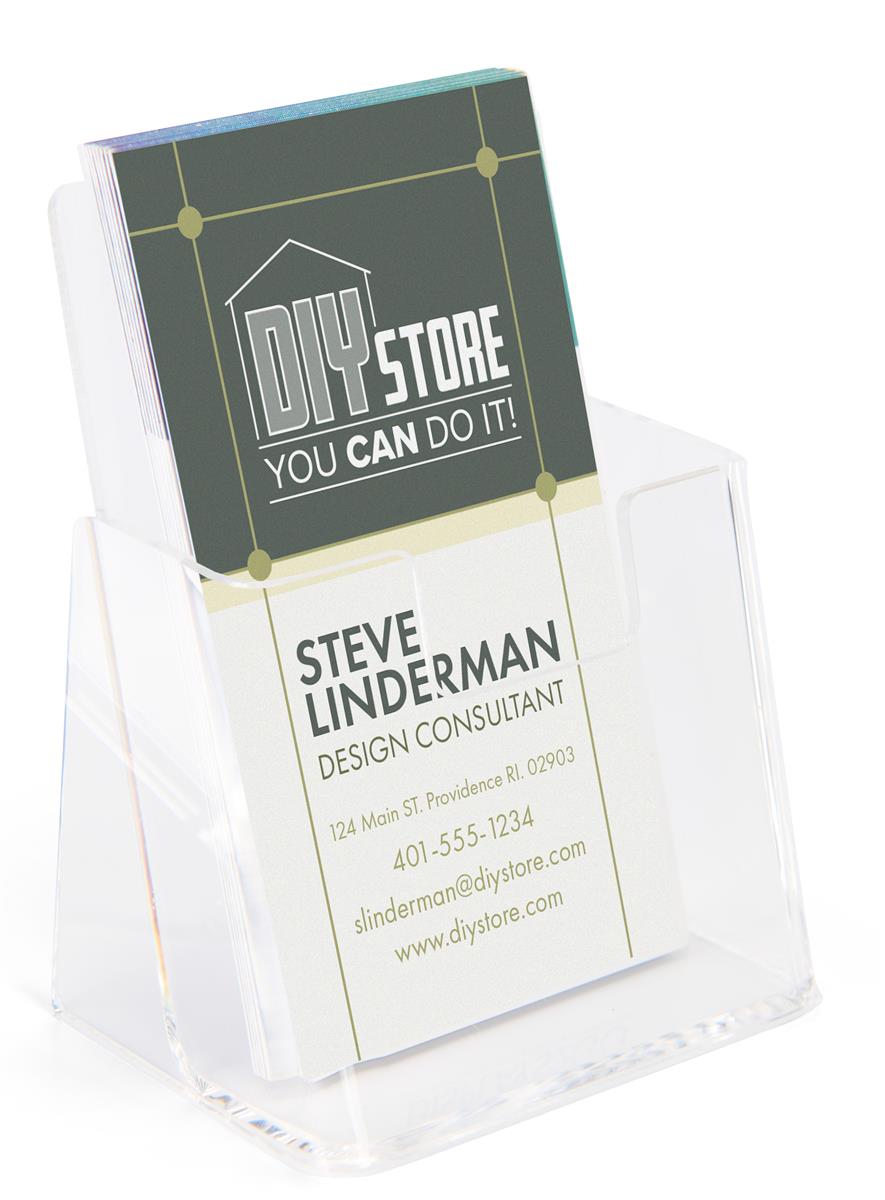 Vertical Business Card Holders Clear Recycled Acrylic