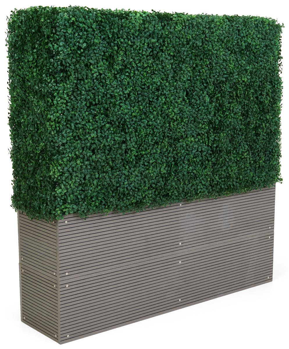 Artificial Boxwood Hedge in Planter Box Ships Fully Assembled