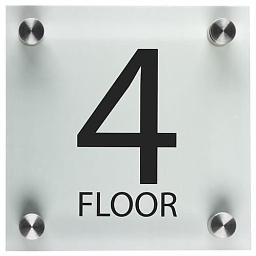 Floor Level Building Sign PrePrinted Text