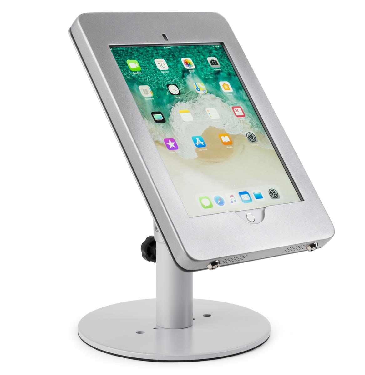 Countertop iPad Pro Tablet Holder Silver, Height Adjustable