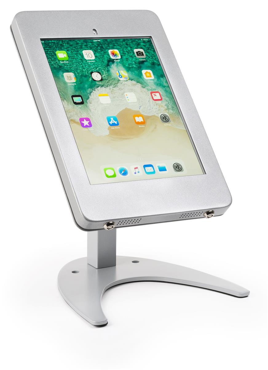 Countertop iPad Pro Locking Tablet Holder Stand Covered Button