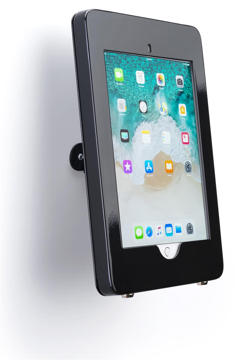 Wall Mount iPad Pro Tablet Kiosk Black Metal Housing for