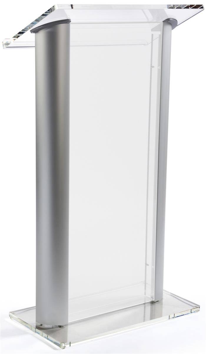 Frosted Acrylic Podium Lectern w/ Large Reading Surface