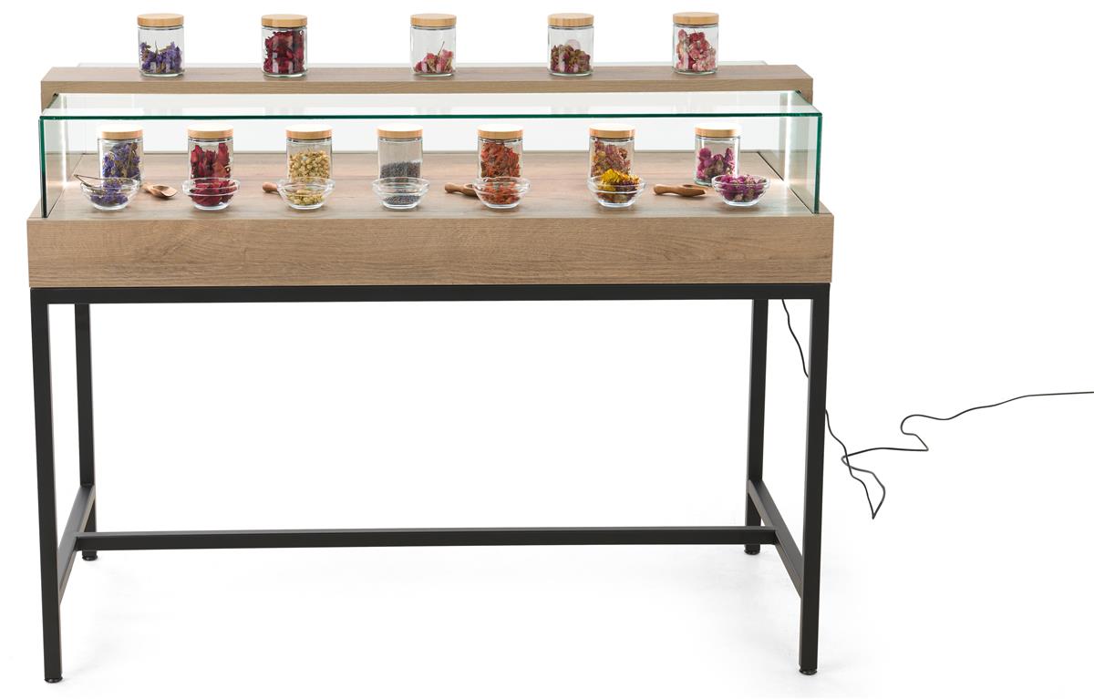 Dispensary Display Case Tempered Glass Illuminated Showcase