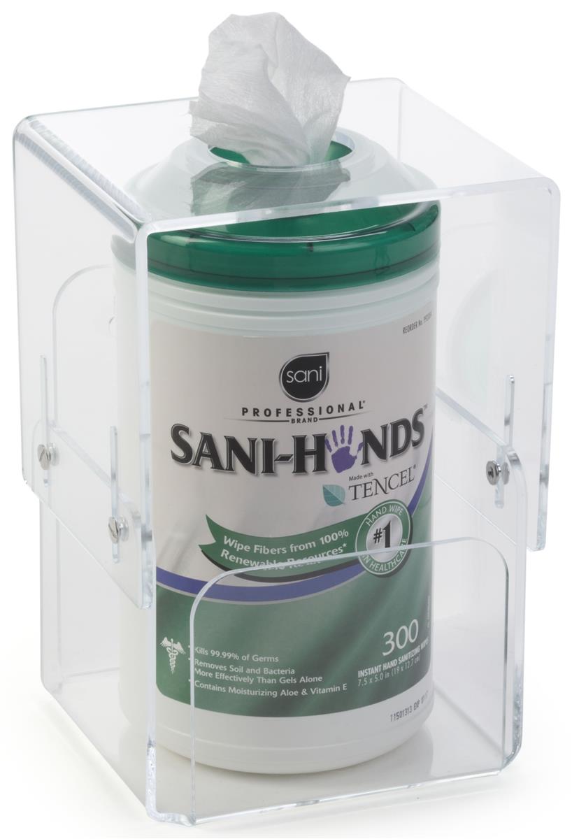 Wipe Canister Holder Wall Mounted or Countertop Use