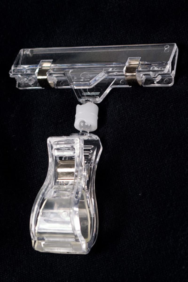 ClipOn Sign Holders 4" Clear 0.25" Cardstock Clips