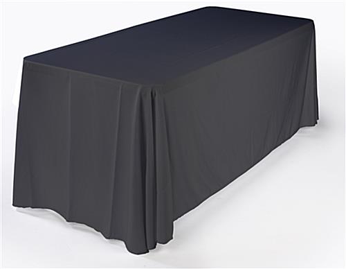 6ft Black Standard Table Cover, Trade Show Accessory