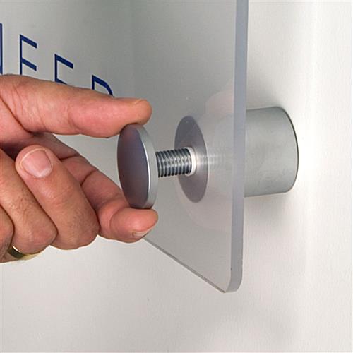 Sign Mounting Hardware mounts signage off the wall with great effect.