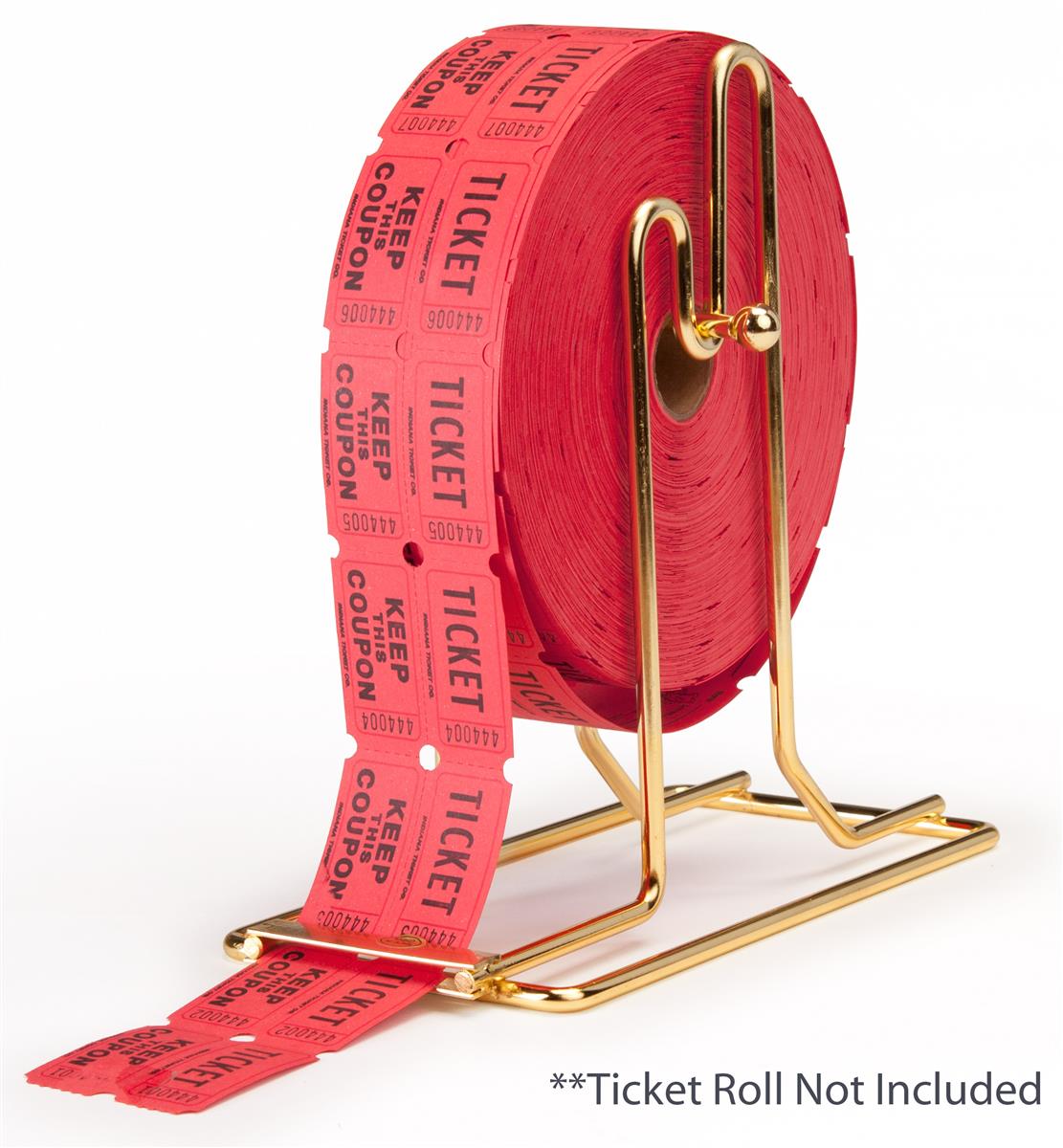 Raffle Ticket Holder Stand Brass Plated Countertop Dispenser