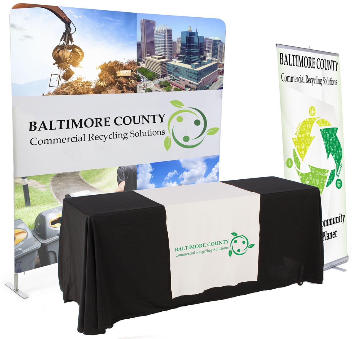Banner and Tabletop Trade Show Package 3 Piece Custom Kit