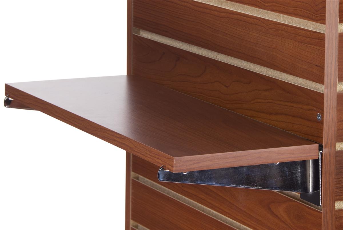 22.25" Cherry Slatwall Shelf Sold in a Case Pack of 4