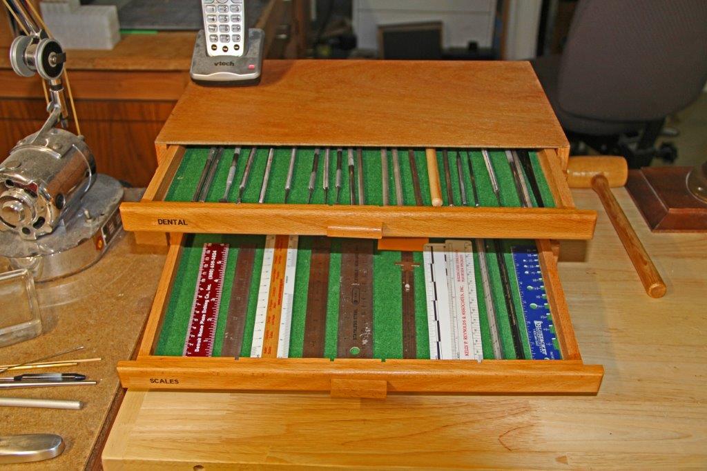 Art Supply Organizer 3Drawer Wooden Storage Box for Artists