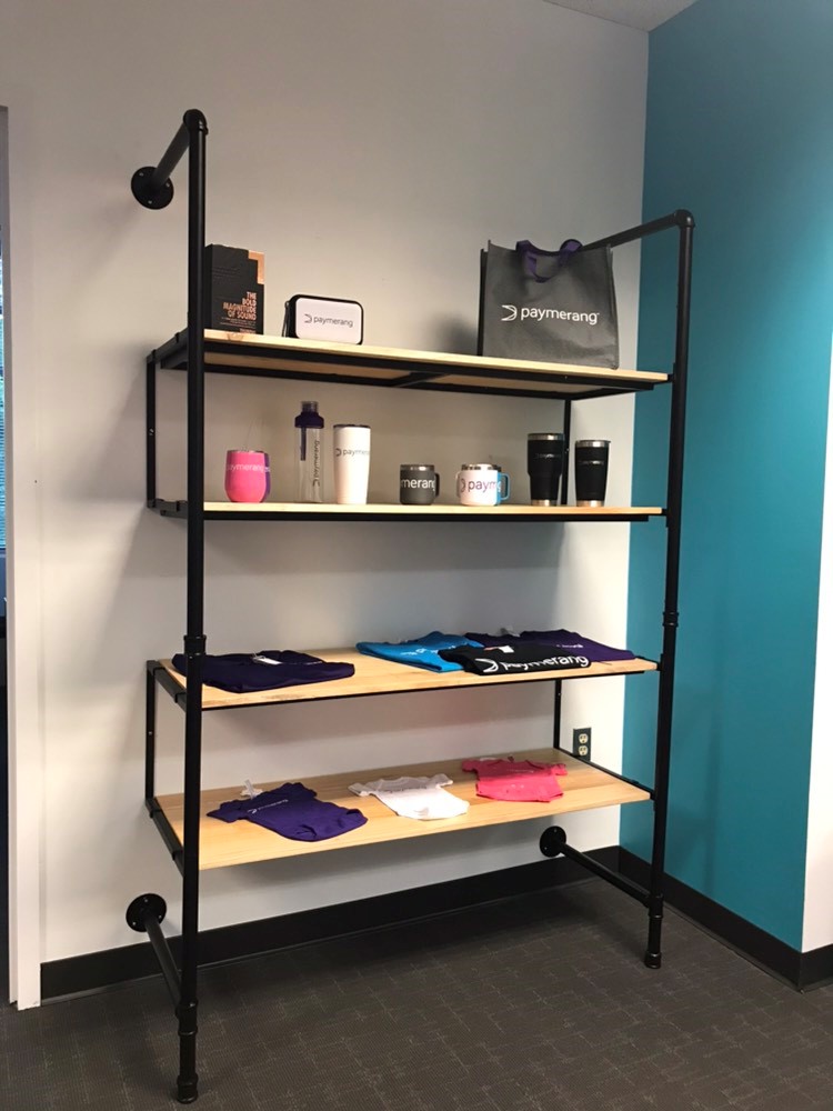 Industrial Pipe Shelving Wall Unit Adjustable Accessory Height