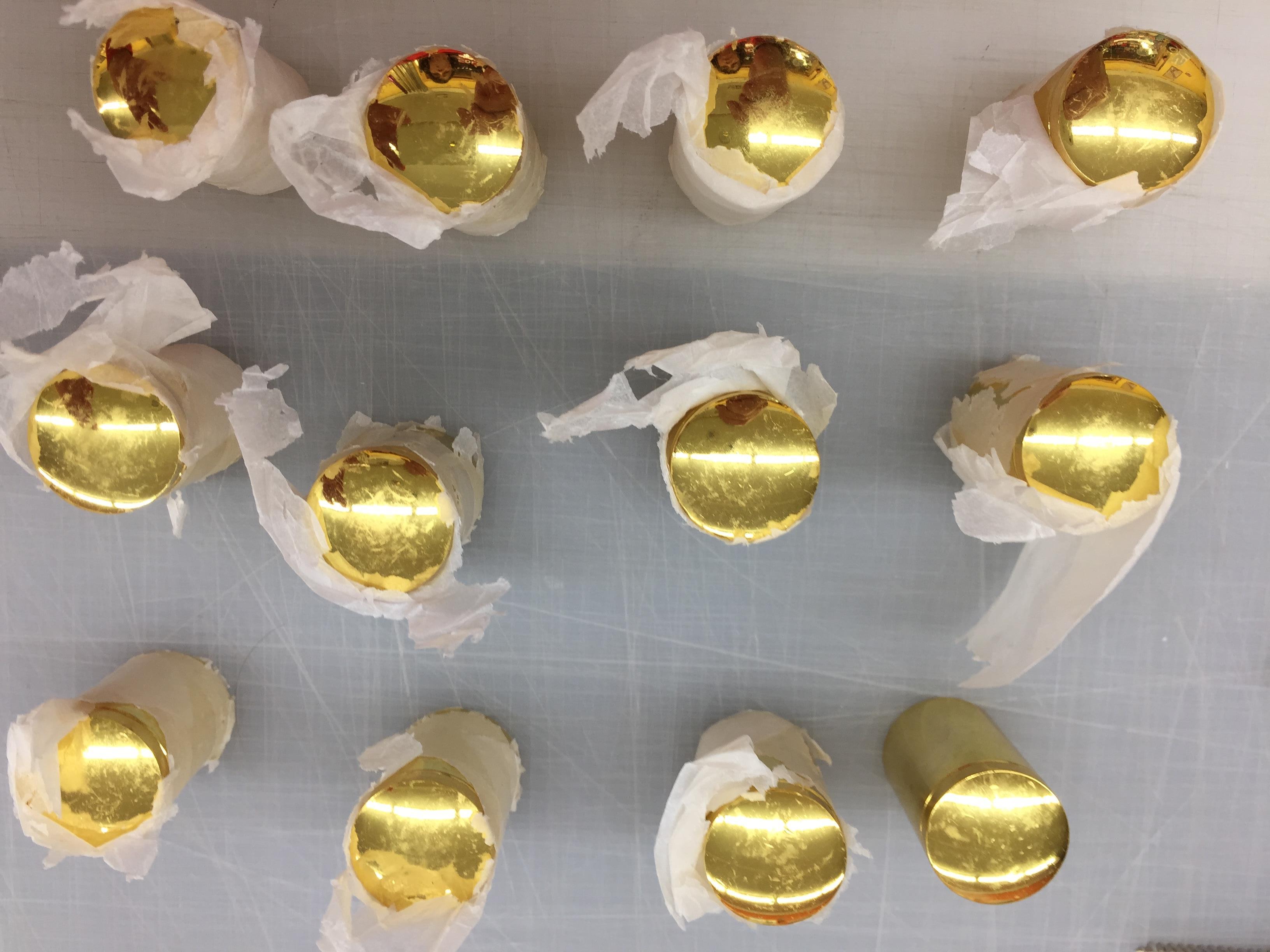 Gold Standoffs for Signs Mount on the Wall for a Dramatic Effect