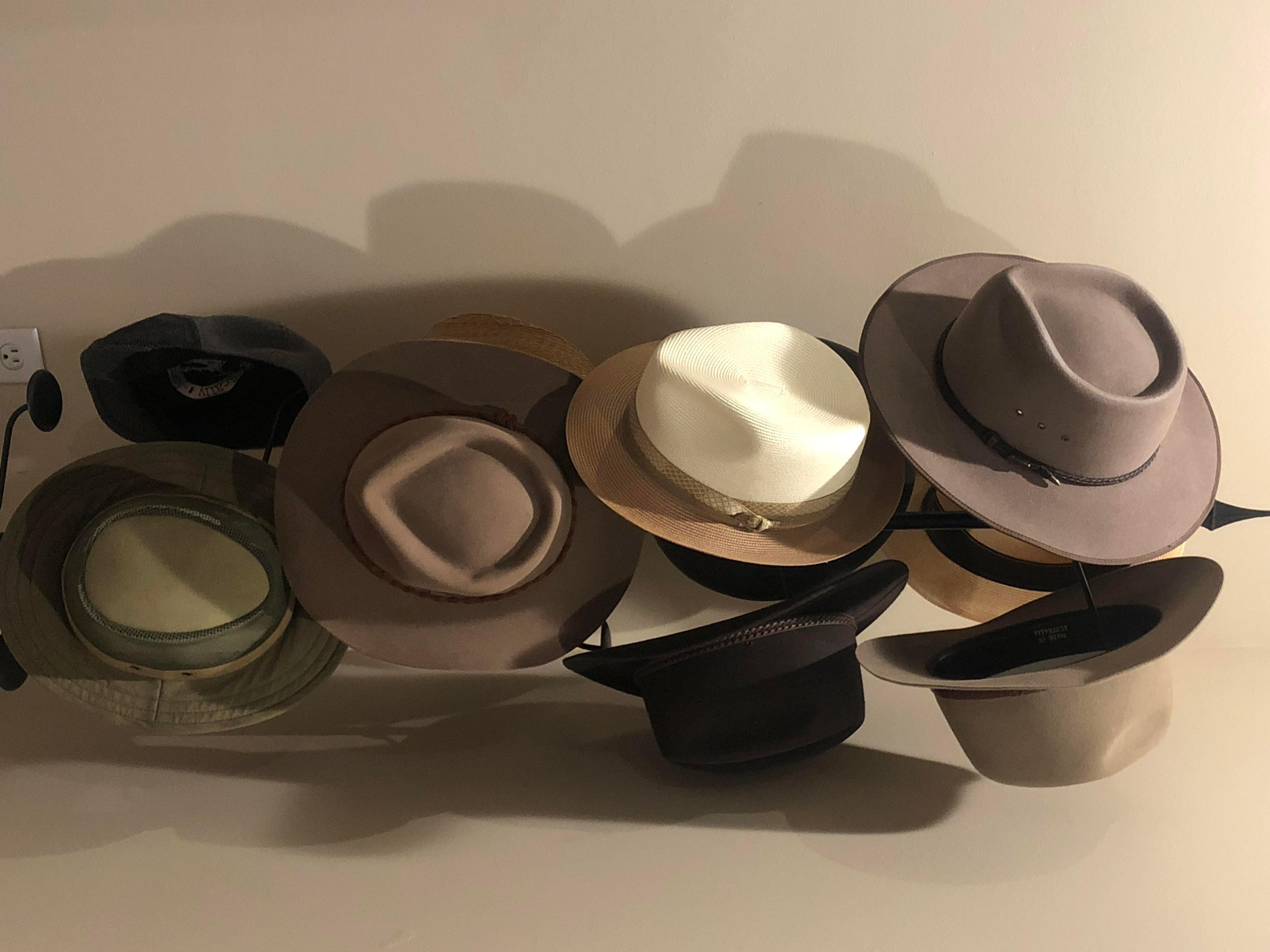 Wrought Iron Hat Rack 5 Tiers & Rotating Hooks