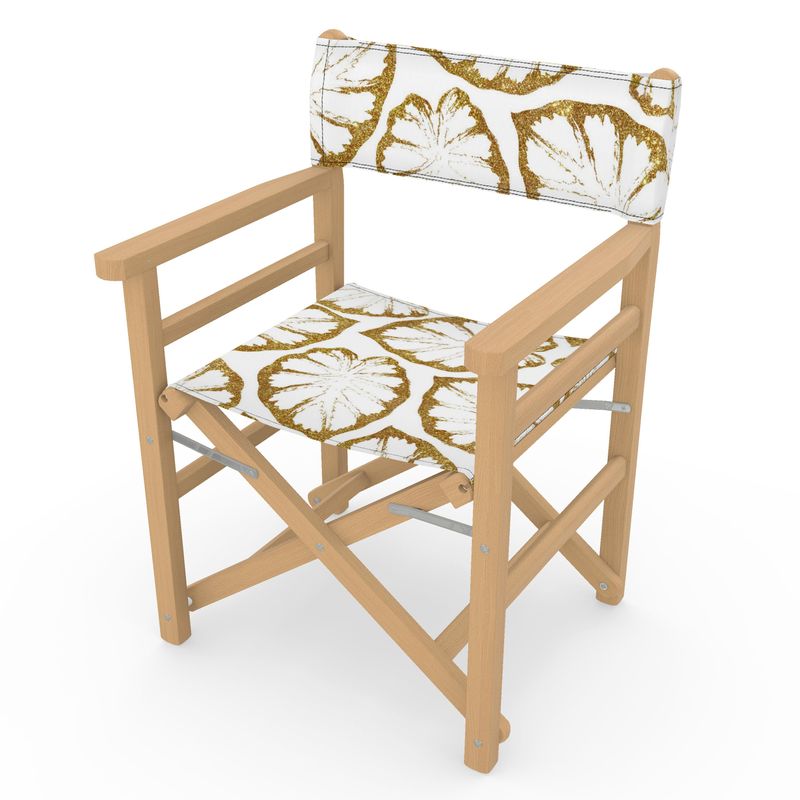 Monstera Gold Directors Chair