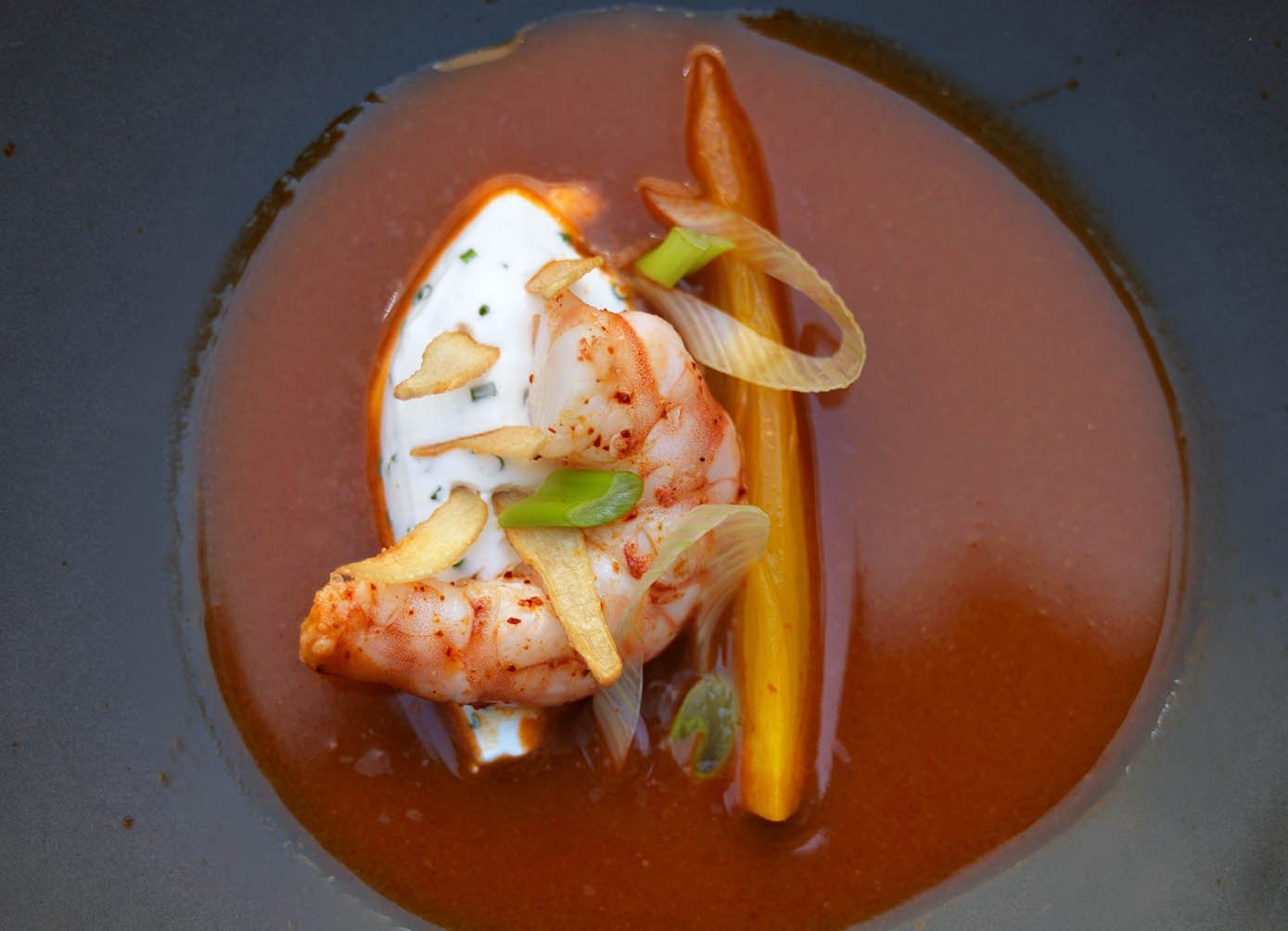 Reto Le Cordon Bleu Madrid Bisque de langostinos asados, hinojo a la