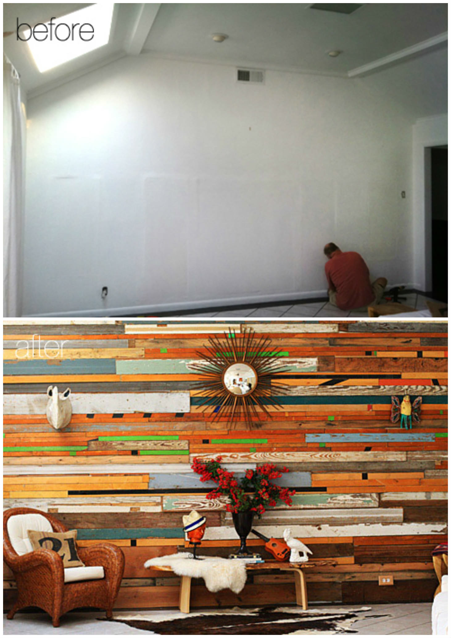 Salvaged Wood Wall - Gift Ideas - Creative Spotting