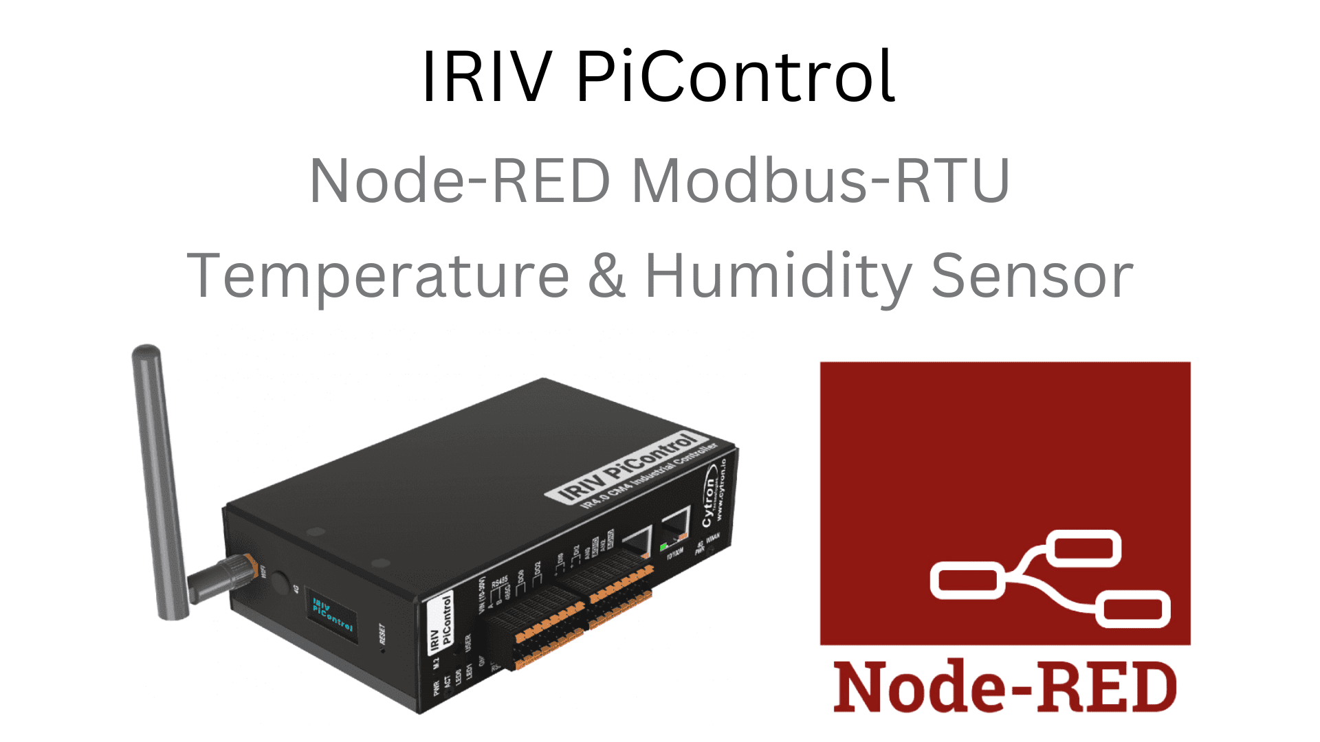 IRIV PiControl NodeRED ModbusRTU Temperature and Humidity Sensor