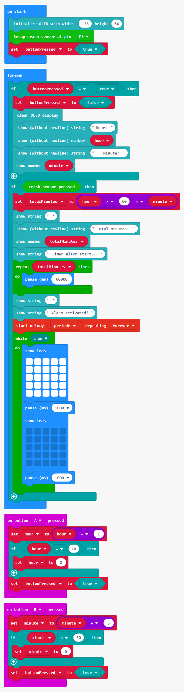 Microbit Smart Home Kit Timer Alarm