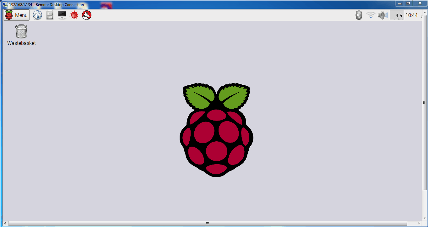 Raspberry Pi GUI with a Remote Desktop Connection